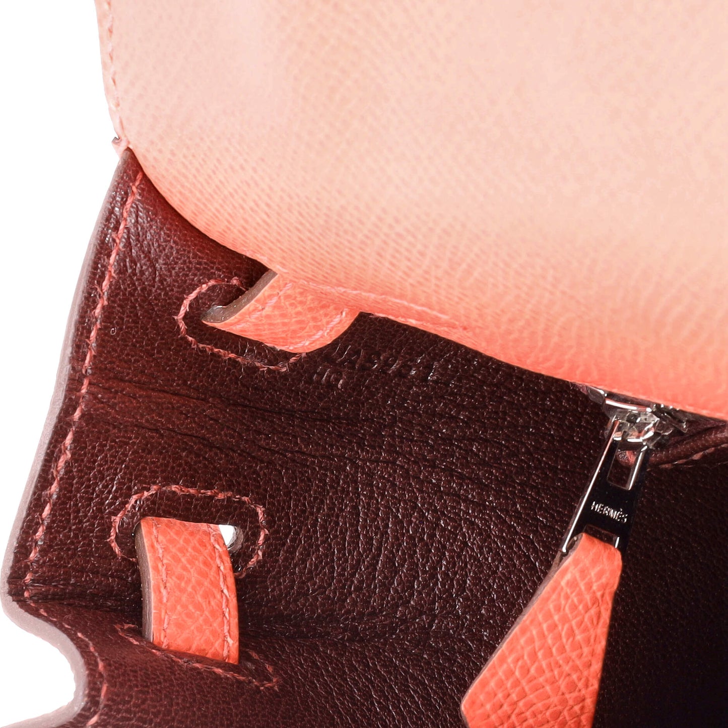 Kelly Handbag Verso Epsom with Palladium Hardware 25