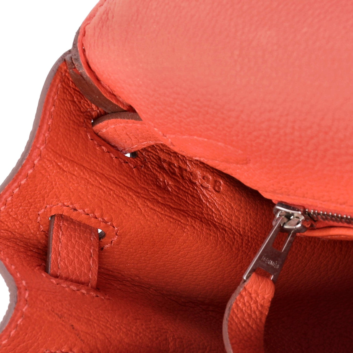 Kelly Handbag Rouge Tomate Togo with Palladium Hardware 25