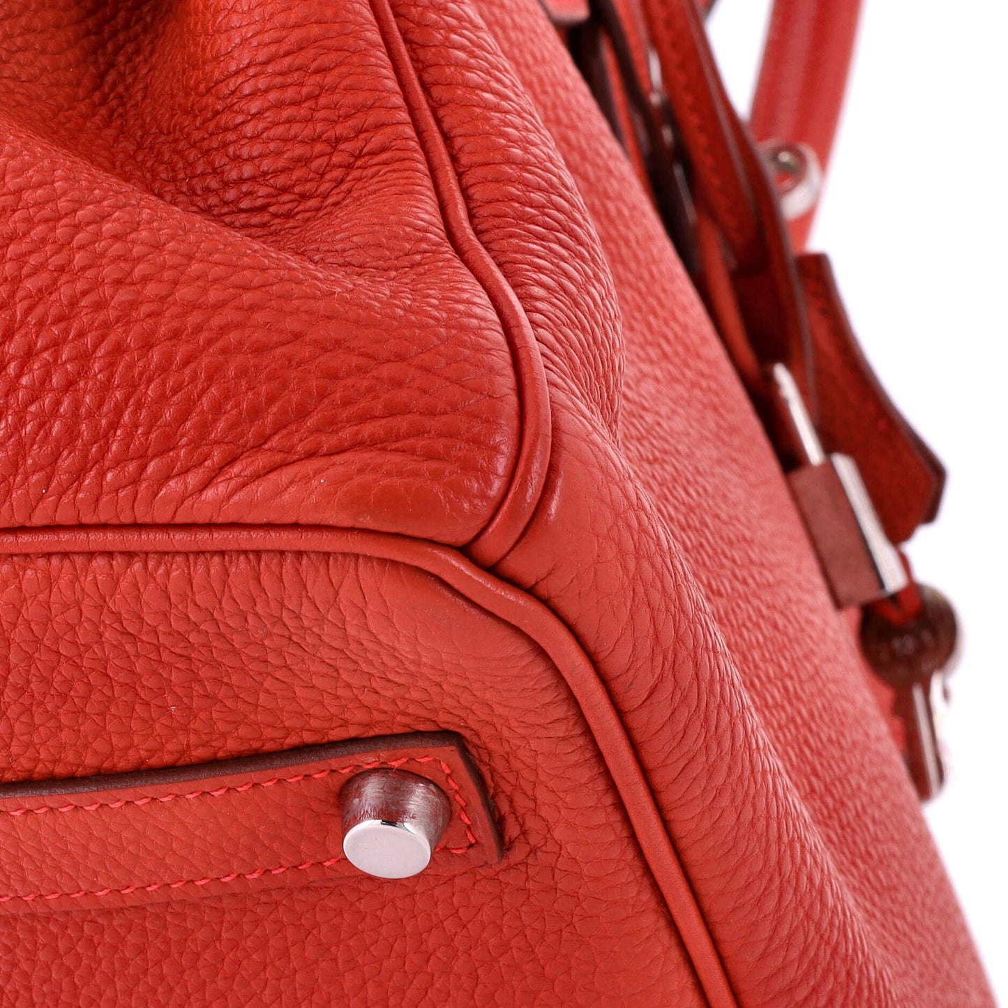 Birkin Handbag Rouge Vif Togo with Palladium Hardware 35