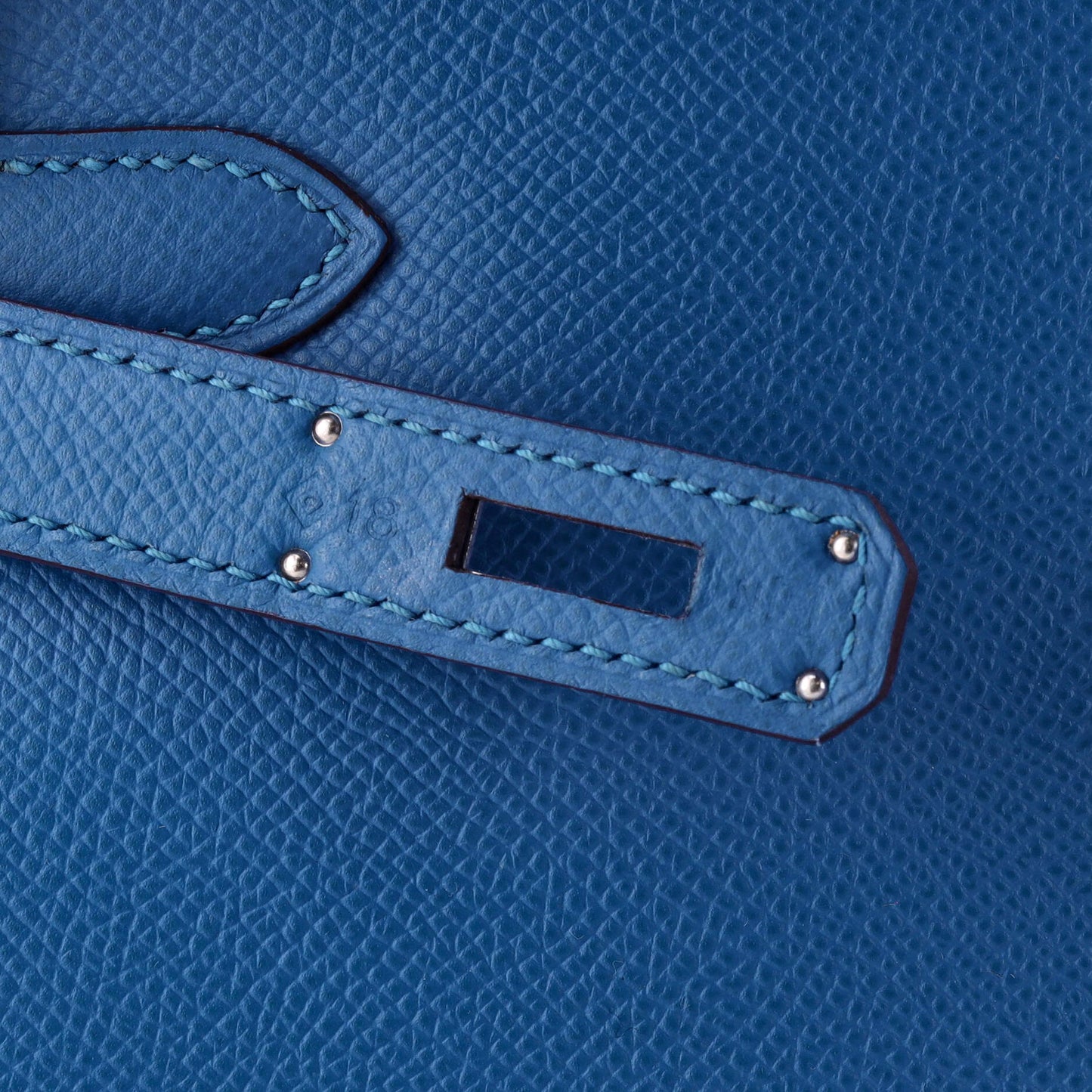 Kelly Handbag Mykonos Epsom with Palladium Hardware 32