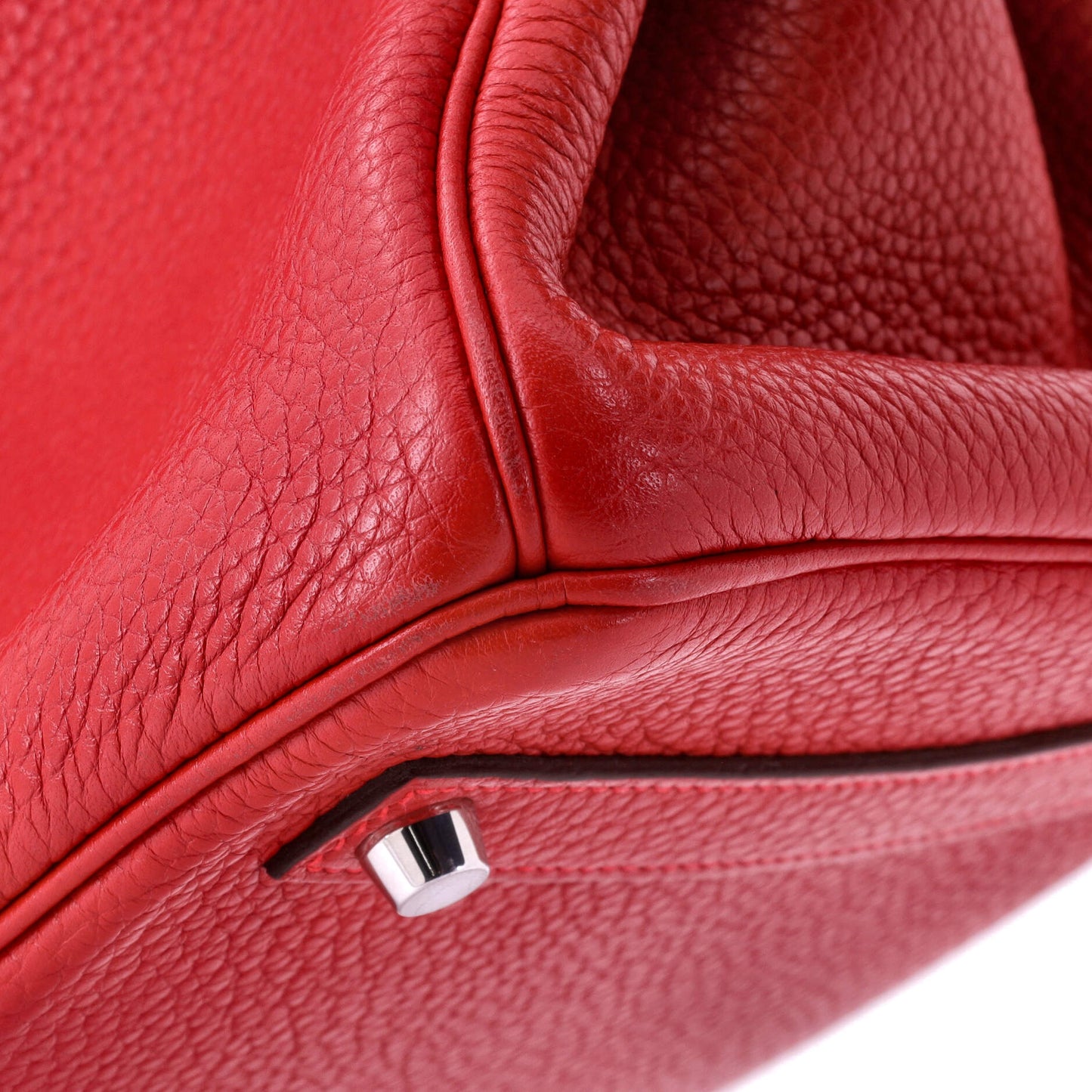 Birkin Handbag Rouge Casaque Clemence with Palladium Hardware 35