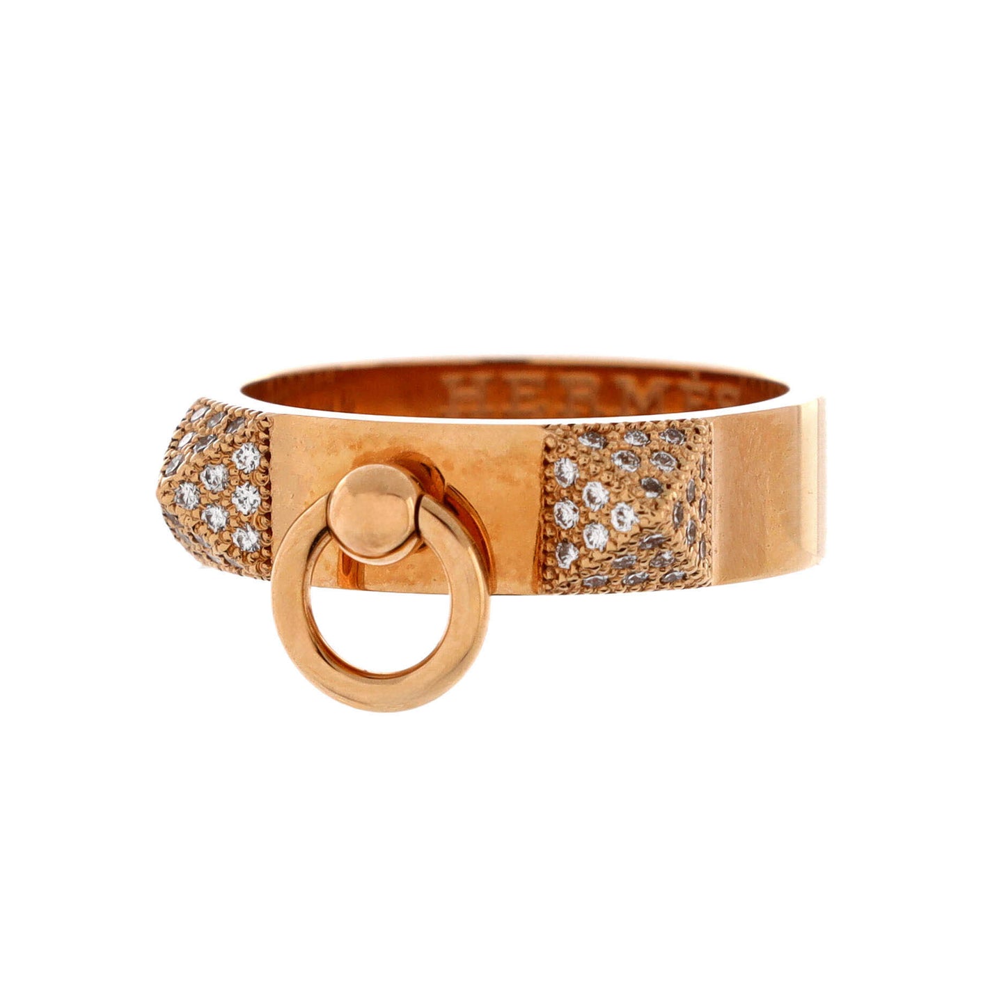 Collier de Chien Ring 18K Rose Gold and Diamonds Small