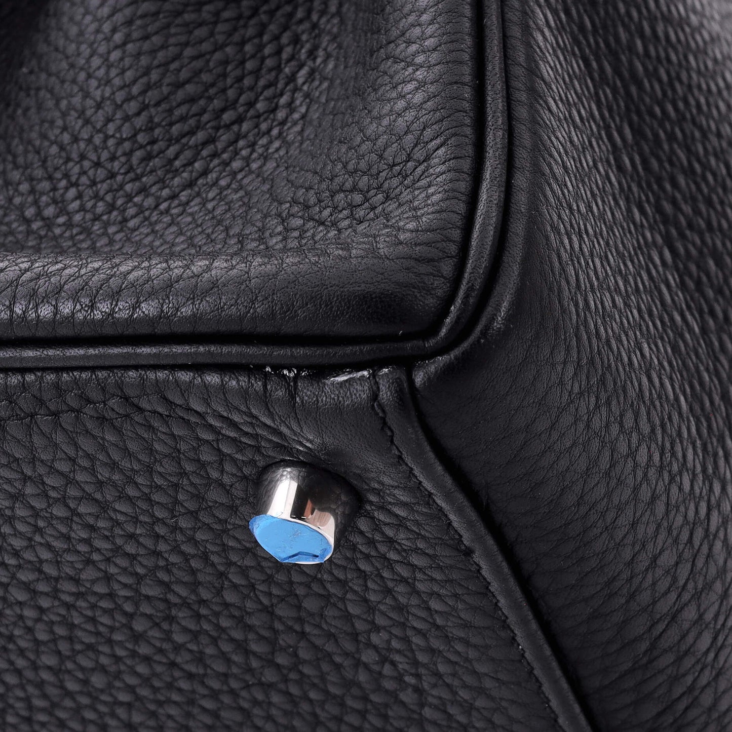 Kelly Handbag Noir Togo with Palladium Hardware 28