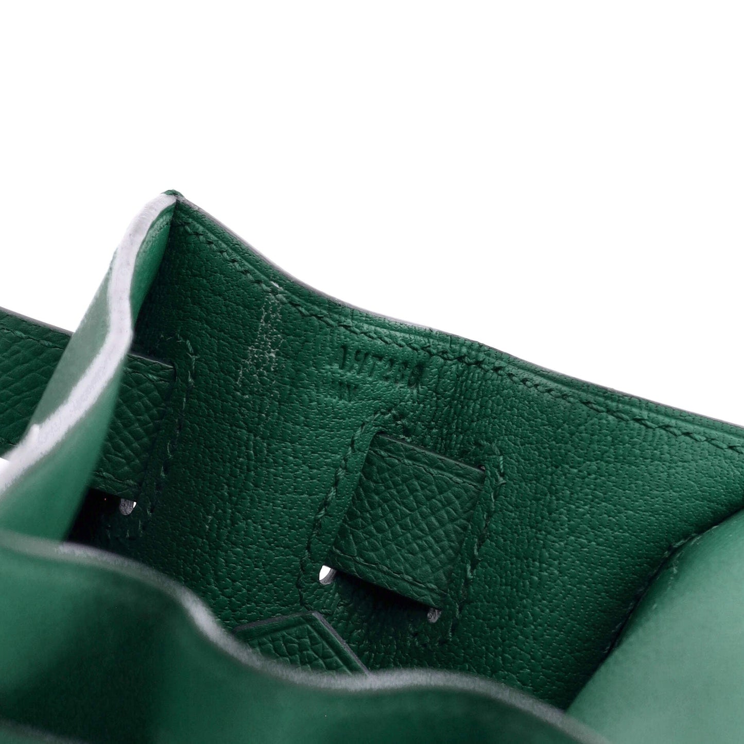 Kelly Handbag Vert Vertigo Epsom with Palladium Hardware 28