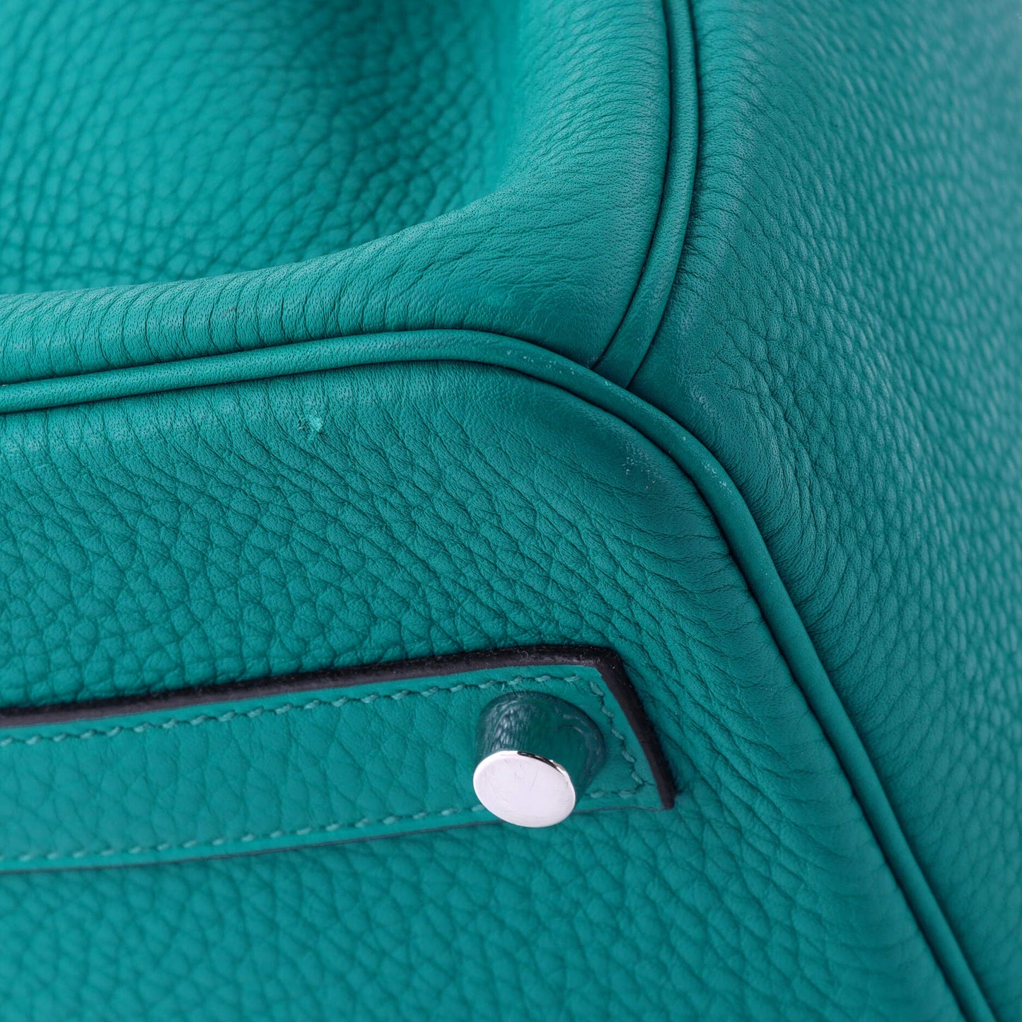 Birkin Handbag Bleu Paon Togo with Palladium Hardware 35