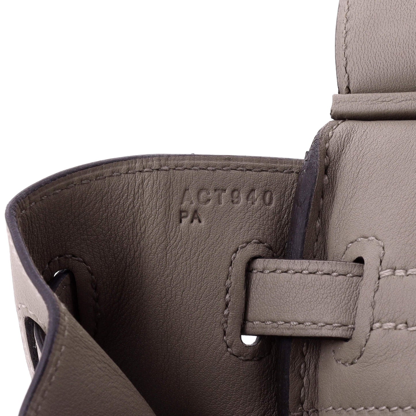 Birkin Handbag Grey Swift with Gold Hardware 25