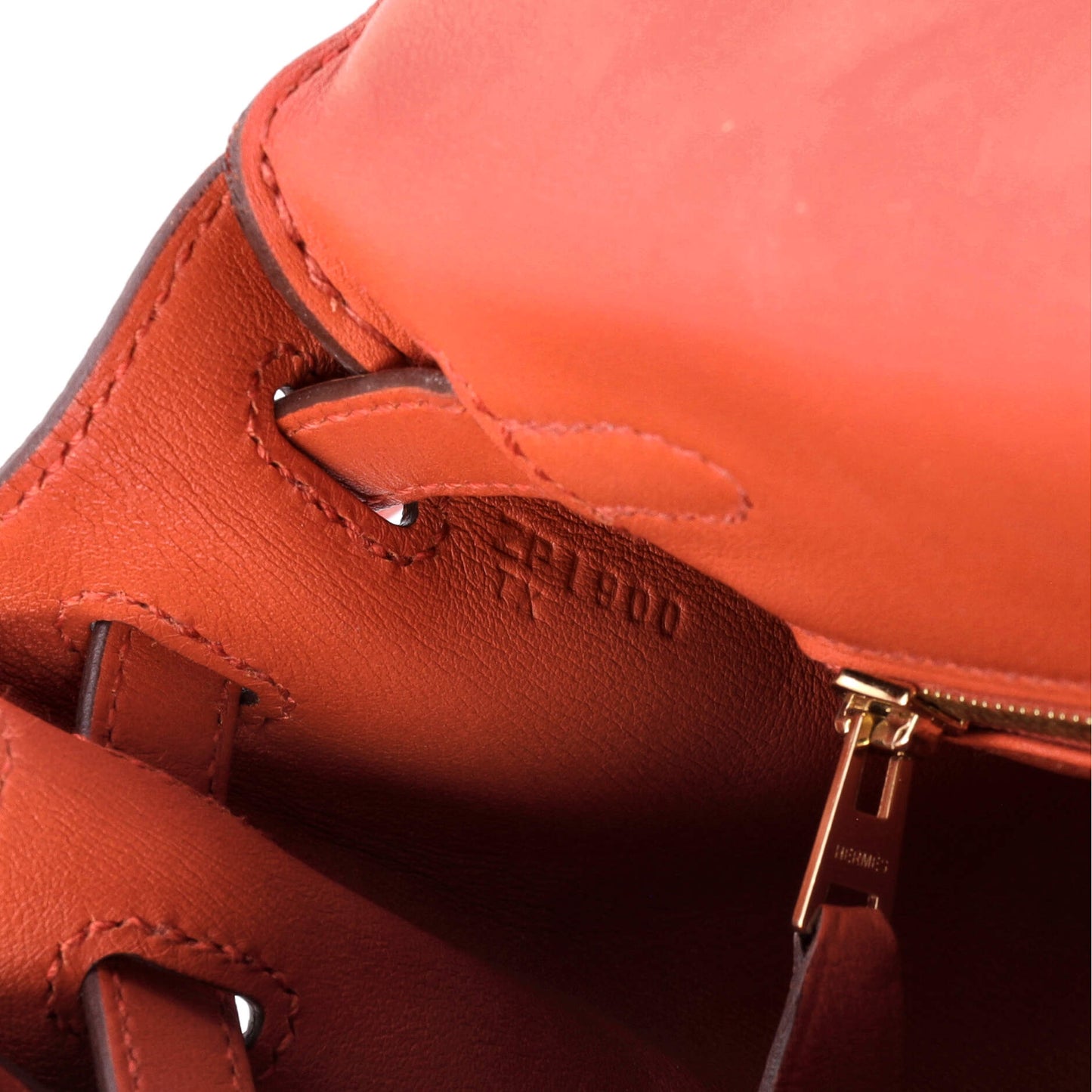 Kelly Handbag Terre Battue Swift with Gold Hardware 25