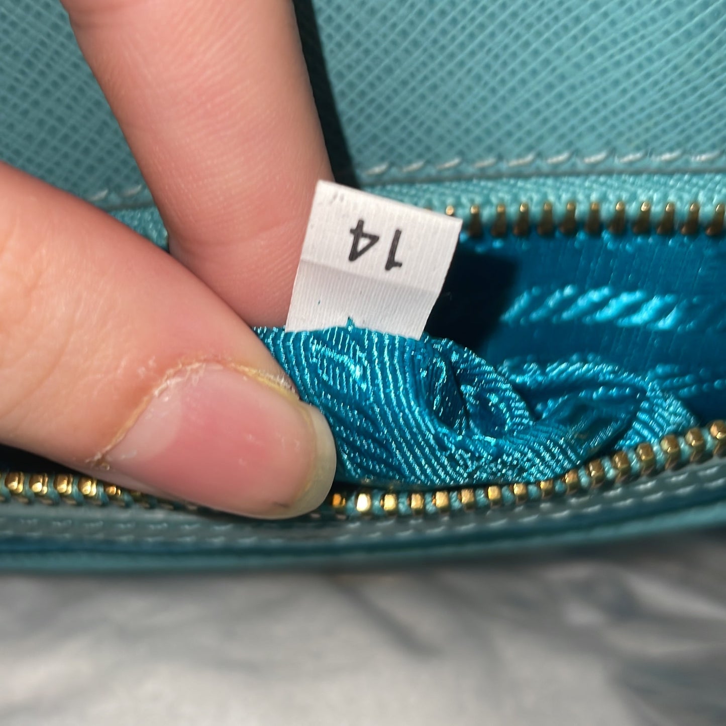 Double Zip Lux Tote Saffiano Leather Medium