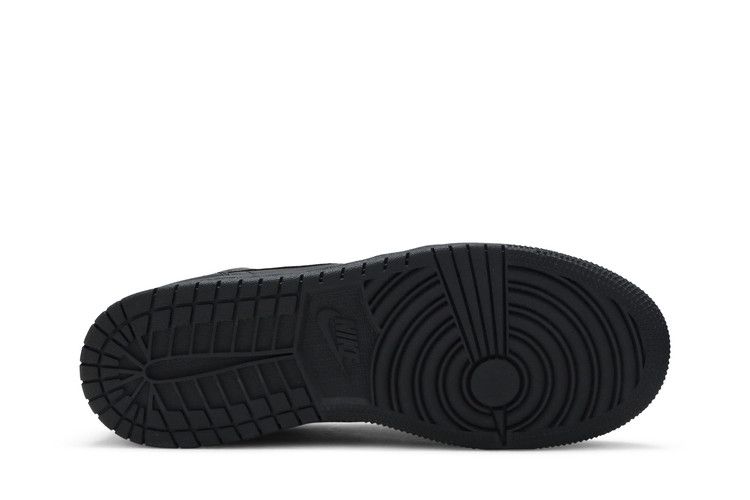 Jordan 1 Mid Deep Black Nubuck Swoosh (GS)