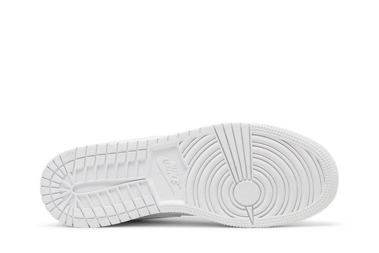 Jordan 1 Low Triple White Tumbled Leather (GS)