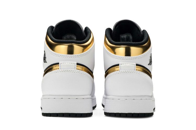 Jordan 1 Mid White Gold Black (GS)