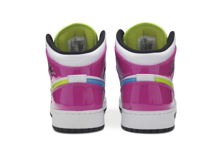Jordan 1 Mid White Black Cyber Pink (GS)