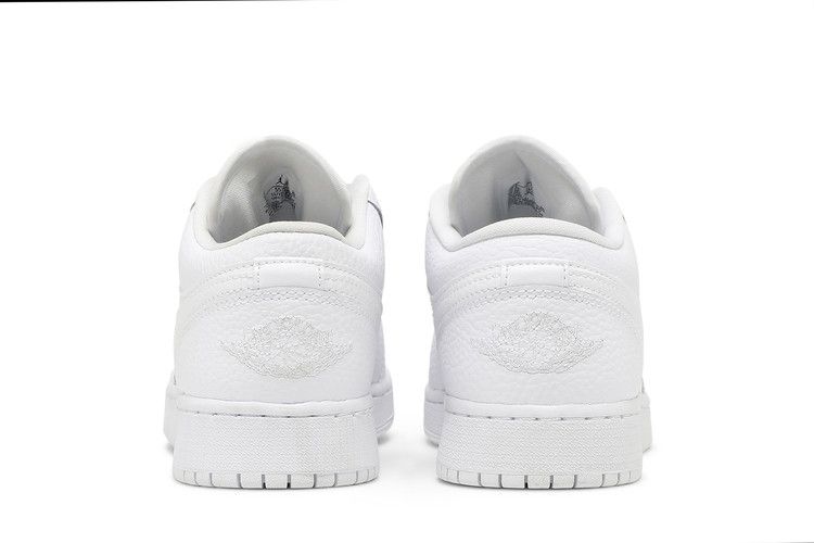 Jordan 1 Low Triple White Tumbled Leather (GS)