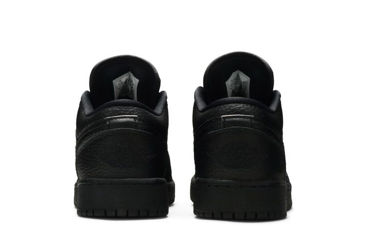 Jordan 1 Low Tumbled Leather Black (GS)