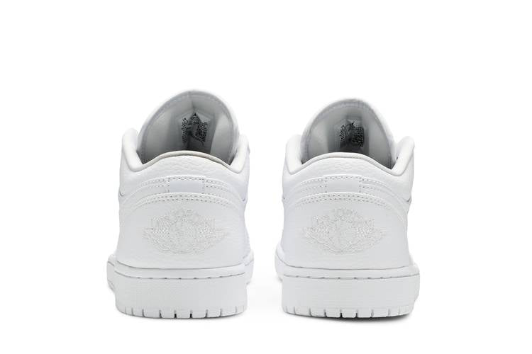 Jordan 1 Low Triple White Tumbled Leather