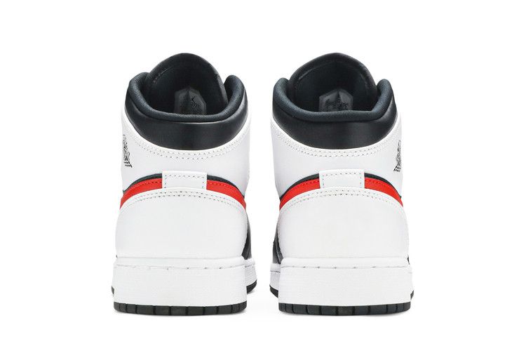 Jordan 1 Mid White Black Chile Red (GS)