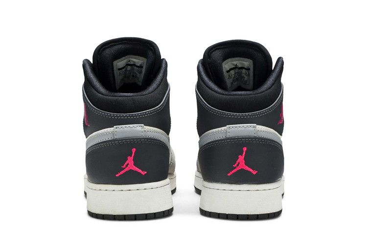 Jordan 1 Mid White Grey Hyper Pink (GS)