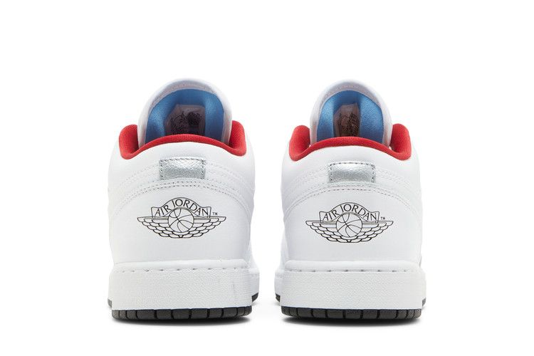 Jordan 1 Low White Gym Red Black (GS)