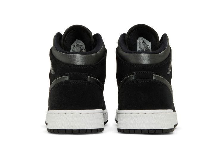 Jordan 1 Mid White Black Grey (GS)