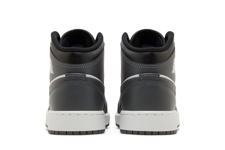 Jordan 1 Mid Black White Iron Grey (GS)