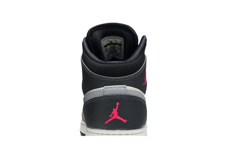 Jordan 1 Mid White Grey Hyper Pink (GS)