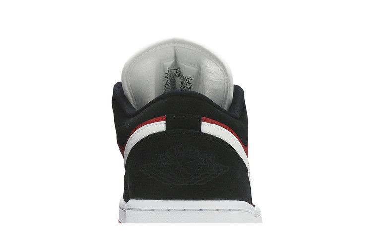 Jordan 1 Low Black White Gym Red (Women's)