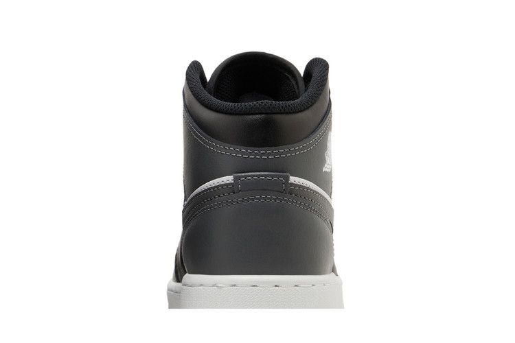Jordan 1 Mid Black White Iron Grey (GS)