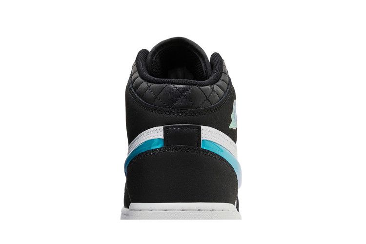 Jordan 1 Mid SE Black White Hyper Jade (GS)
