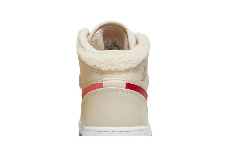 Jordan 1 Mid Utility Fleece Pearl White (GS)