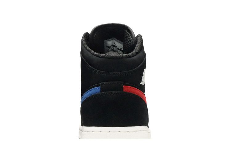 Jordan 1 Mid Multi-Color Swoosh Black (GS)