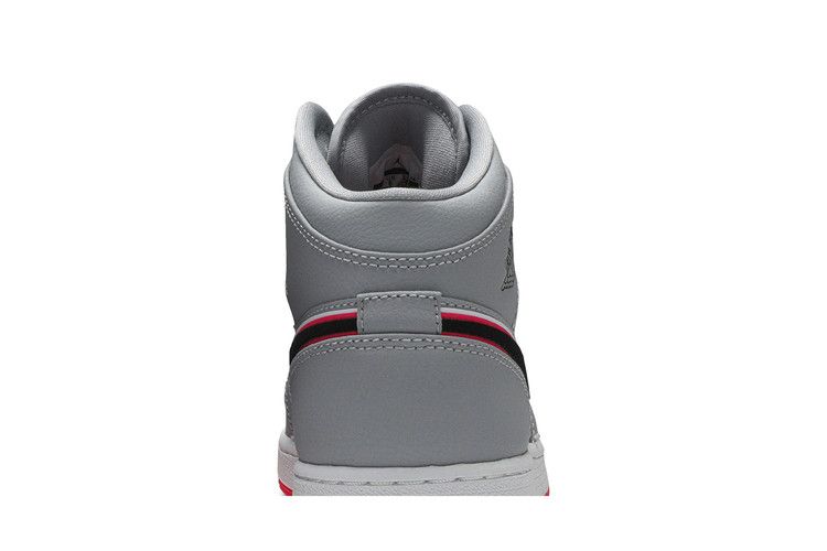 Jordan 1 Mid Wolf Grey Racer Pink Black (GS)