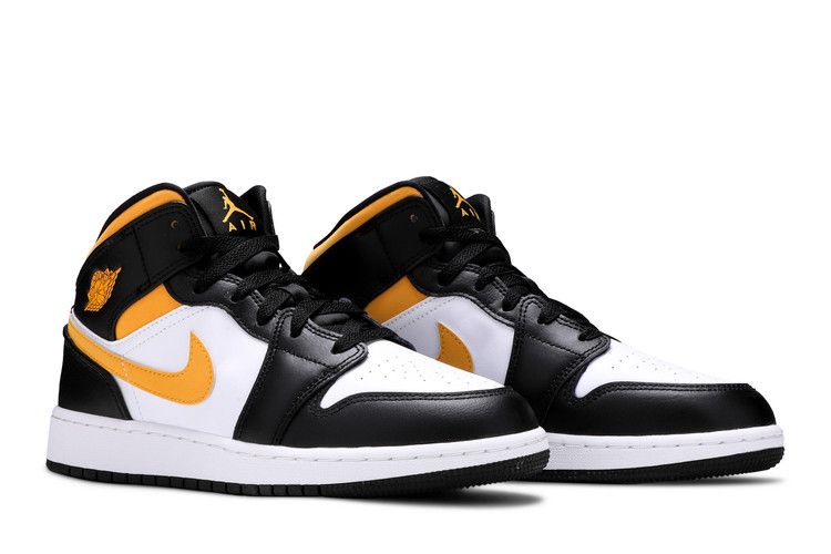 Jordan 1 Mid White Pollen Black (GS)