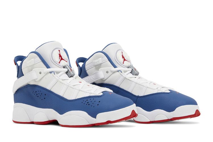 Jordan 6 Rings White University Red Light Steel Grey True Blue (GS)