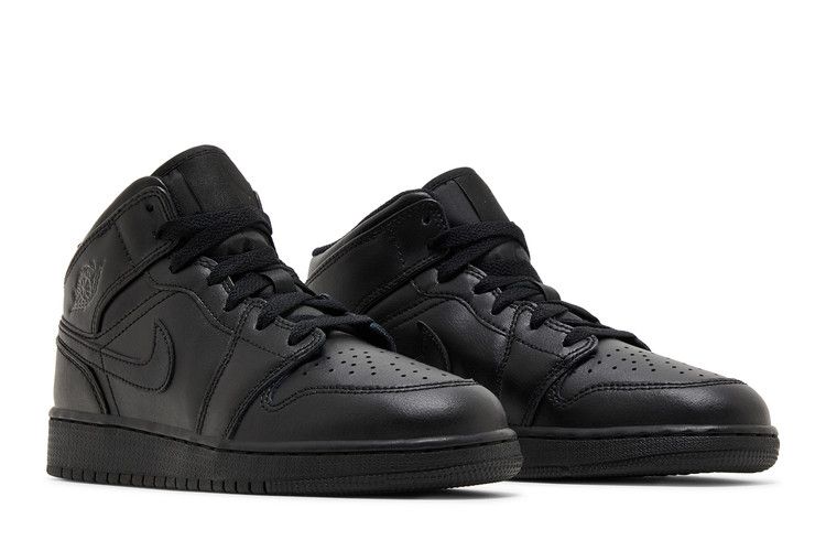 Jordan 1 Mid Triple Black (GS)