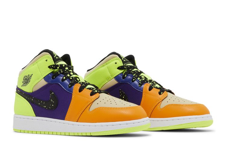 Jordan 1 Mid SE Volt Vivid Orange (GS)