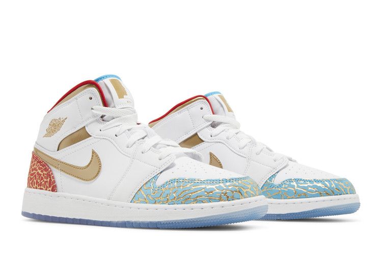 Jordan 1 Mid Sneaker School NC to Chicago (GS)