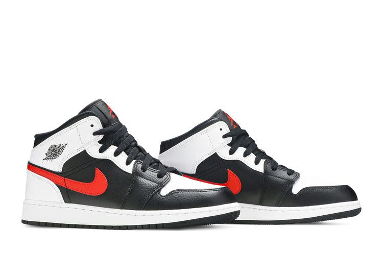 Jordan 1 Mid White Black Chile Red (GS)