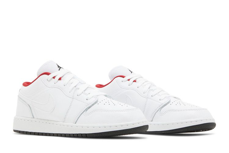 Jordan 1 Low White Gym Red Black (GS)