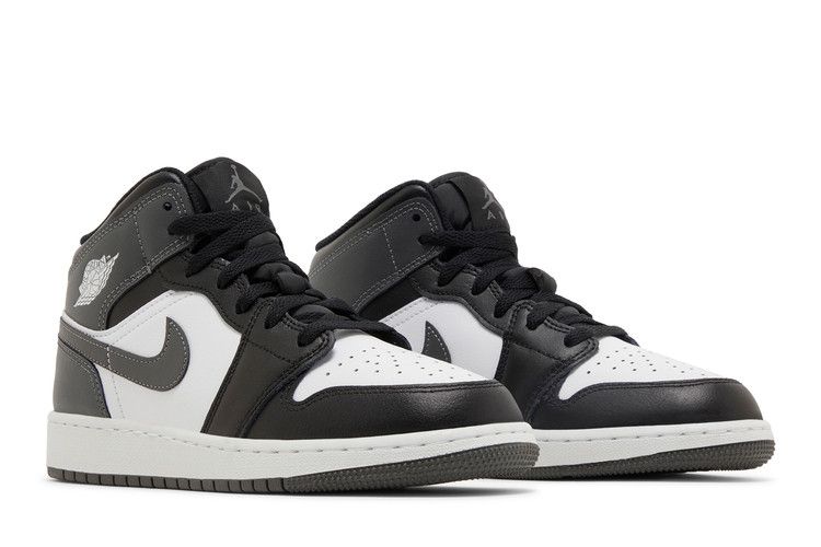 Jordan 1 Mid Black White Iron Grey (GS)