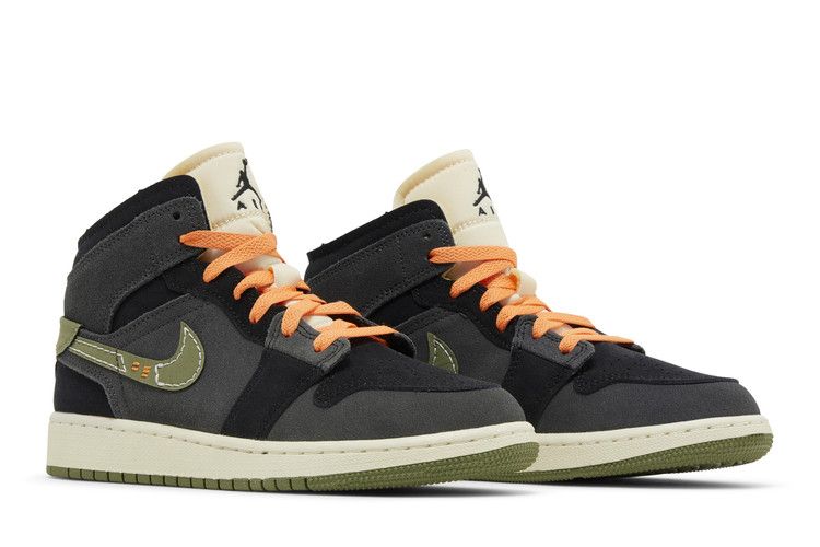 Jordan 1 Mid SE Craft Anthracite Light Olive (GS)