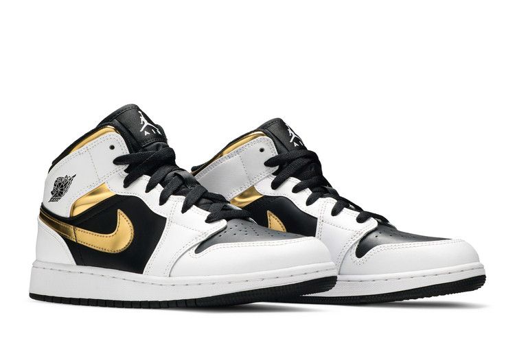 Jordan 1 Mid White Gold Black (GS)
