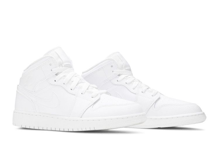 Jordan 1 Mid Triple White (2020) (GS)