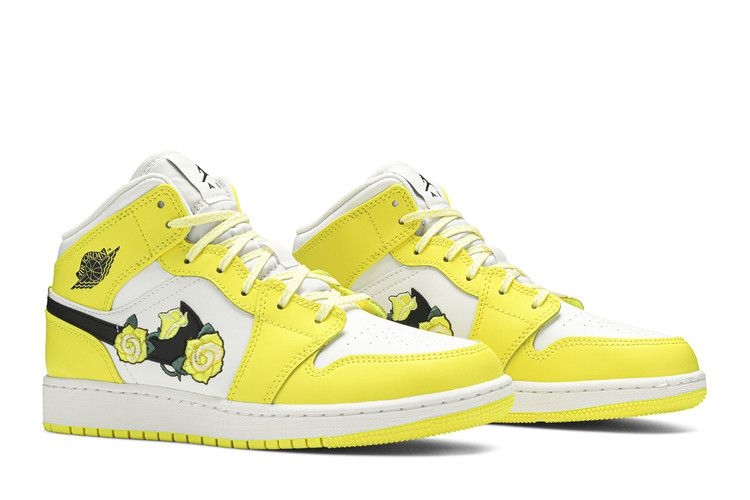 Jordan 1 Mid Dynamic Yellow Floral (GS)