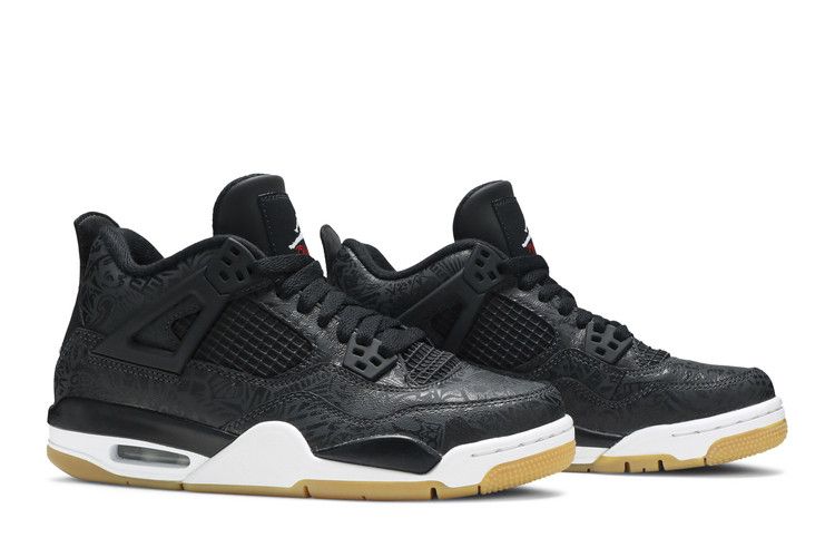 Jordan 4 Retro Laser Black Gum (GS)
