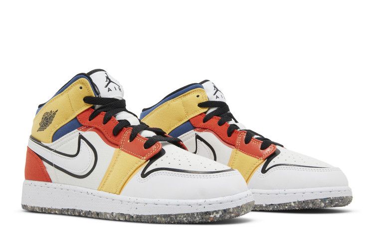 Jordan 1 Mid Multi-Color Canvas (GS)