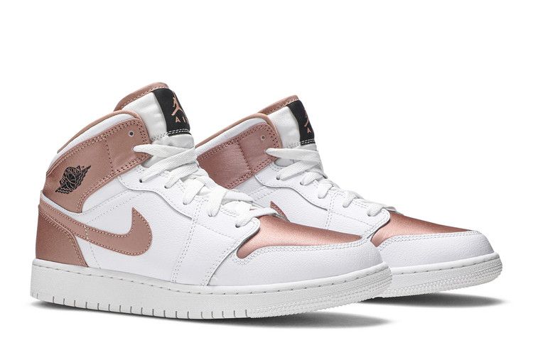 Jordan 1 Mid White Rose Gold (GS)