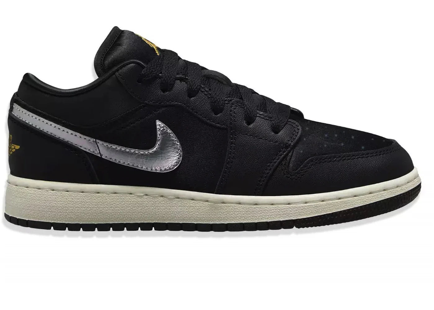 Jordan 1 Low SE Black Silver Sail Gold (GS)