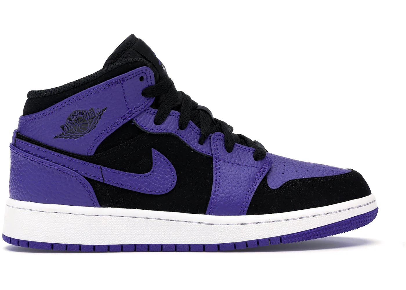 Jordan 1 Mid Black Dark Concord (GS)