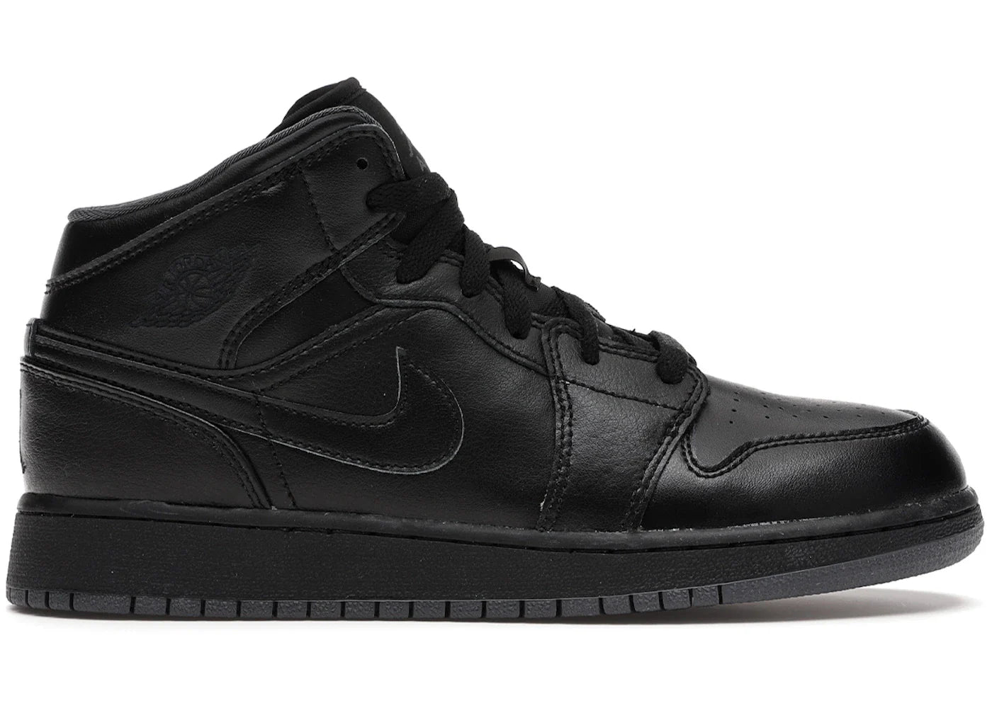 Jordan 1 Mid Black Dark Grey Outsole (GS)