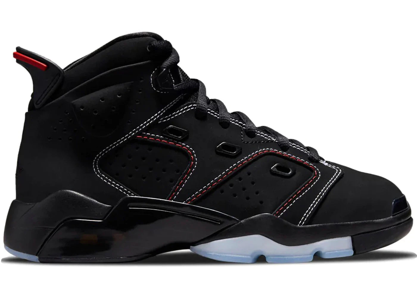 Jordan 6-17-23 Black White Red Contrast Stitching (GS)
